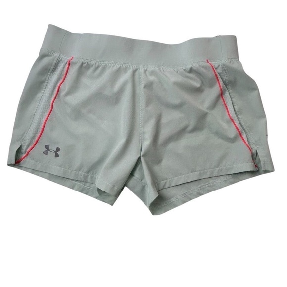 Under Armour Women's HeatGear Running Shorts Green Size M - Picture 1 of 14